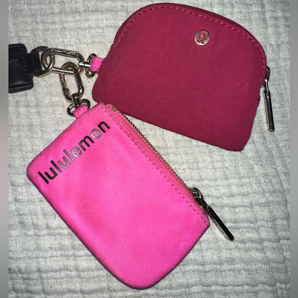 Lululemon sonic pink dual pouch wristlet